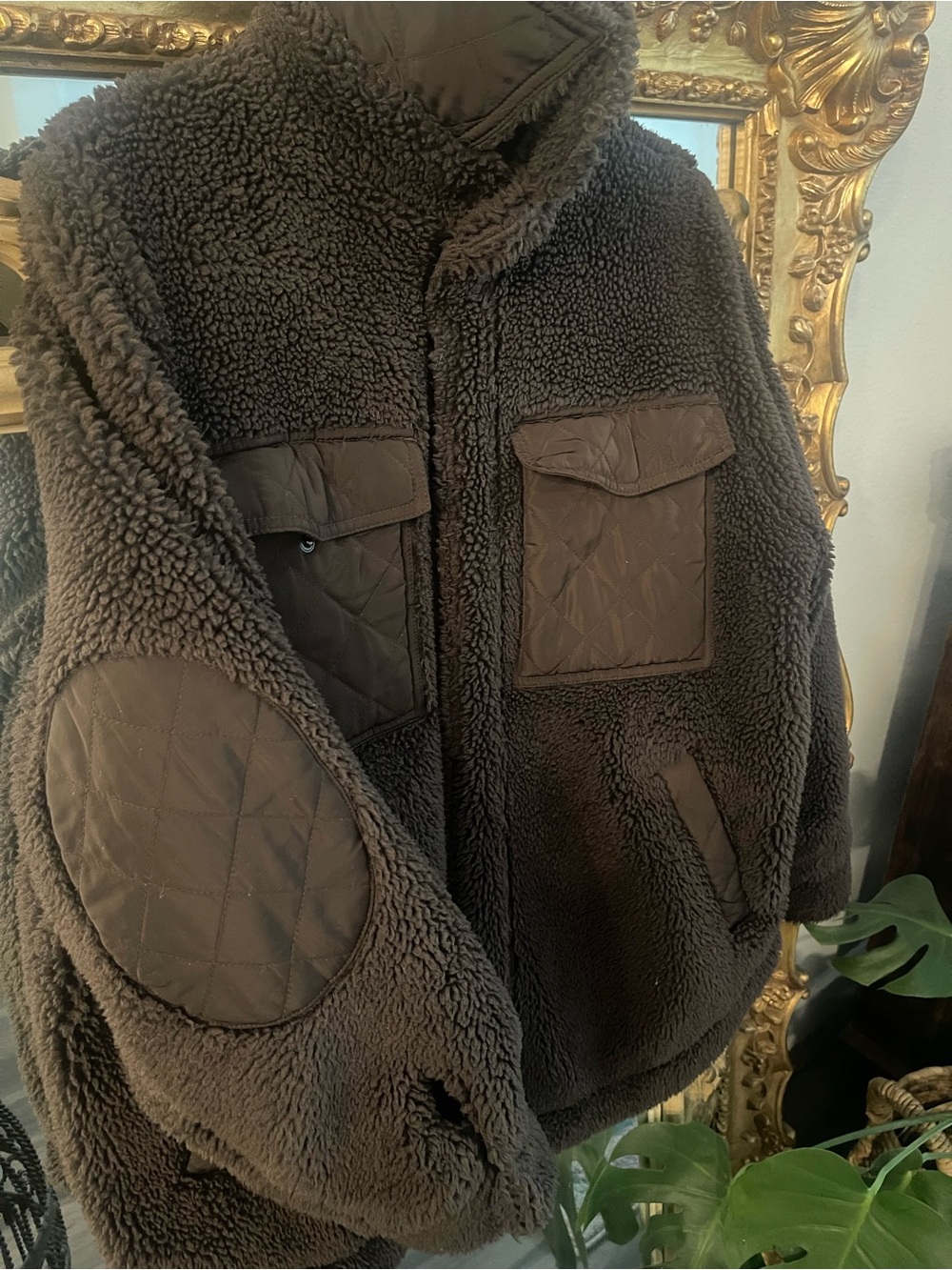 Alo Yoga Espresso Sherpa Edge Shacket Oversize  Size XS - Picture 6 of 8